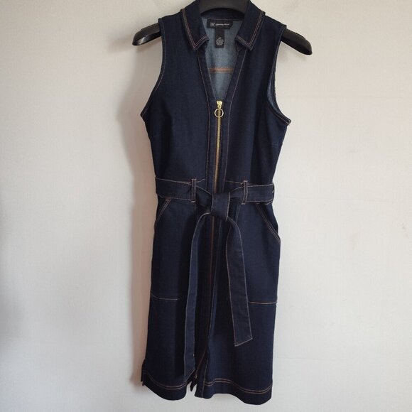 Ladies Petite SZ 6P Inc Sleeveless Denim Dress - Picture 1 of 3
